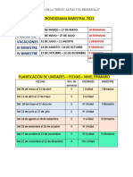 PLANIFICACIÓN DE UNIDADES - FECHAS - NIVEL PRIMARIO 2023 - Ok