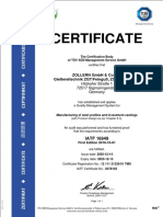 IATF 16949 Certification for Steel Profiles and Castings Manufacturer