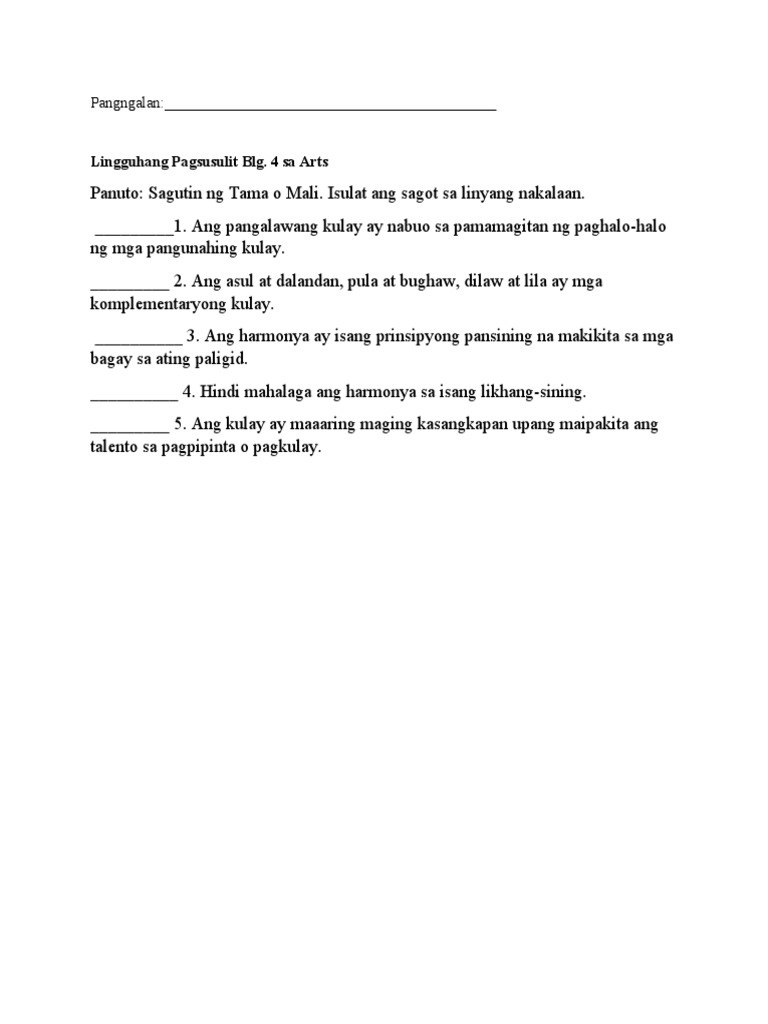 Summative Test Arts 3 Q3 Pdf