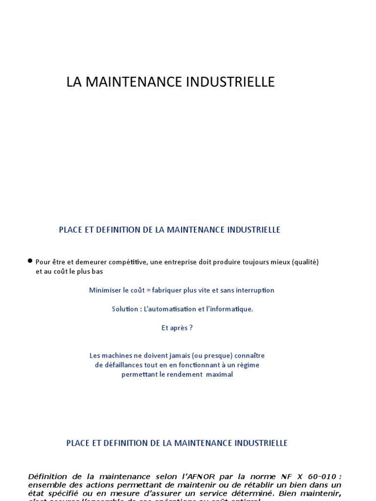 Définition et Stratégies de Maintenance | PDF | Condensation | Chaudière