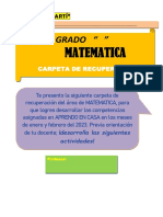 3er Año Matematica Carpeta Recuperacion