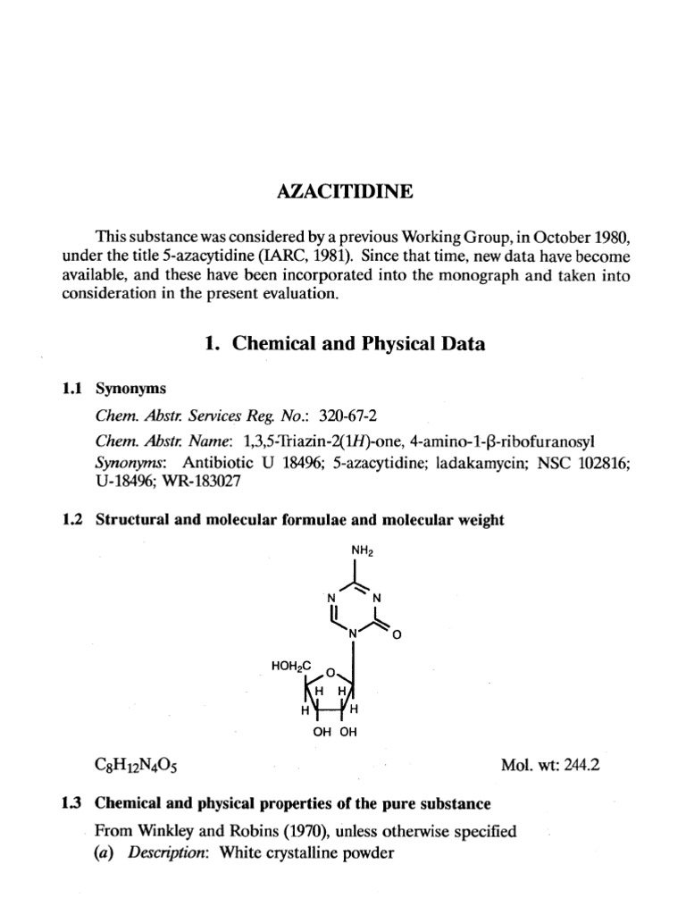 AZACITIDINE | PDF | Medical Specialties | Biology