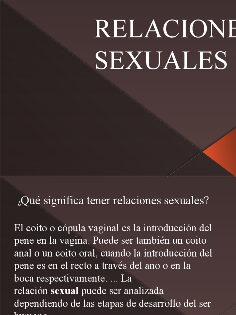 Relaciones Sexuales | PDF