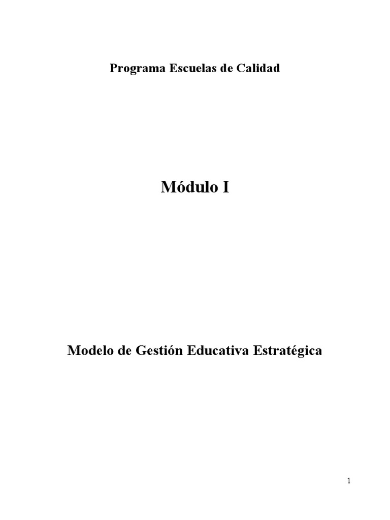 Modulo I | PDF | Enseñando | Educación primaria