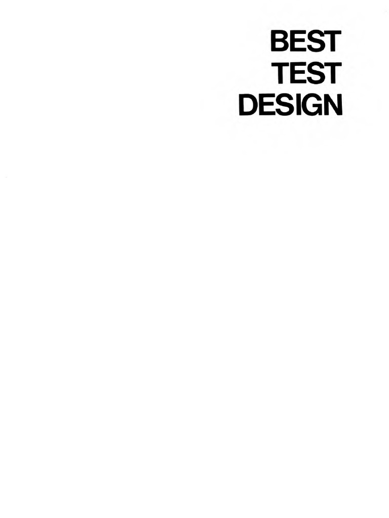Best Test Design | PDF | Psychometrics | Validity (Statistics)