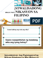 Kontektwalisadong Komunikasyon sa Filipino  lesson 1 and 2
