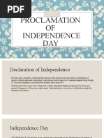 Proclamation of Independence and Political Cartoons