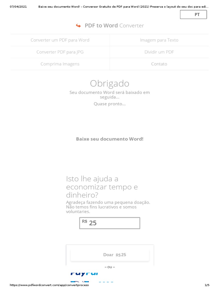 Baixe seu documento word conversor gratuito de pdf para word 2021
