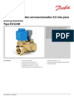 Válvulas Solenoides Servoaccionadas 2/2 Vías para Altas Presiones Tipo EV224B