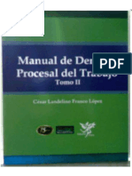 FRANCO LÓPEZ, Laudelino Manual Del Derecho Procesal Del Trabajo