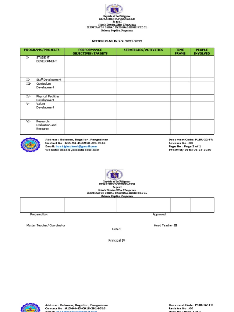 Action Plan Template | PDF