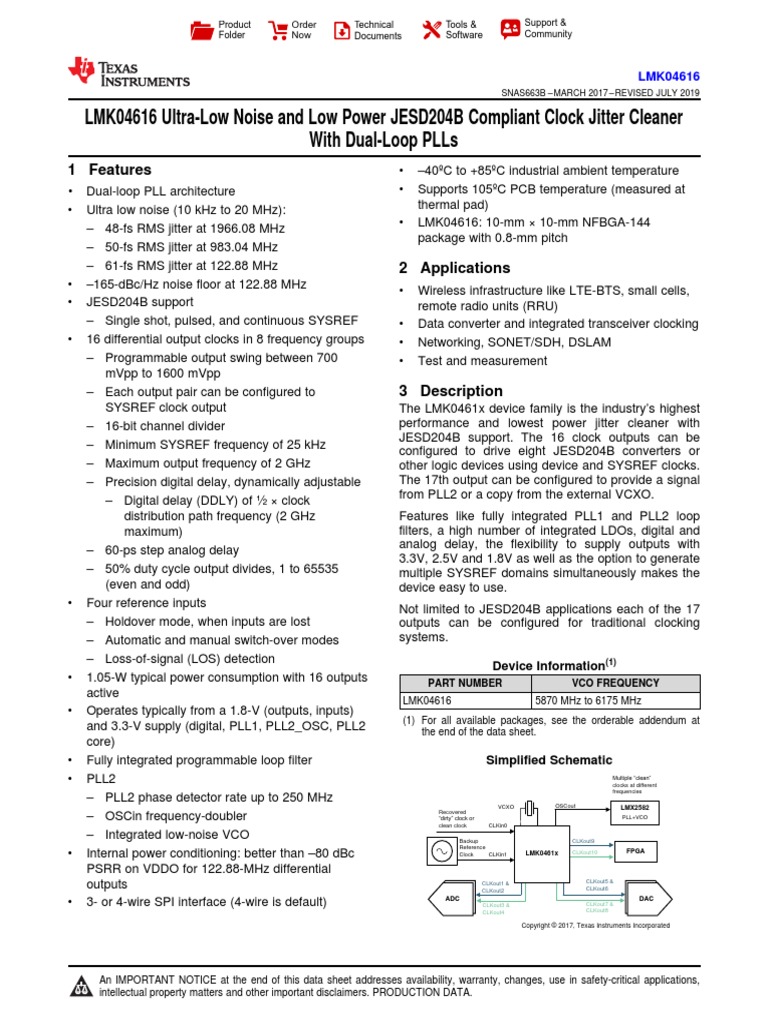 LMK 04616 | PDF | Electrostatic Discharge | Electrical Engineering