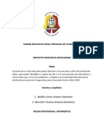 Formato Estructura Redaccion - Proyecto Innovador - para Estudiantes Informatica - 2022