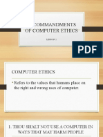 10 Commandments of Computer Ethics