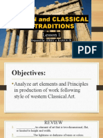 Week 1 Lesson 1. Introducing The Western Classical Art Traditions.