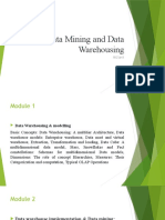 Data Mining and Data Warehousing