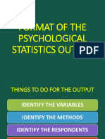 Format of The Psychological Statistics Output