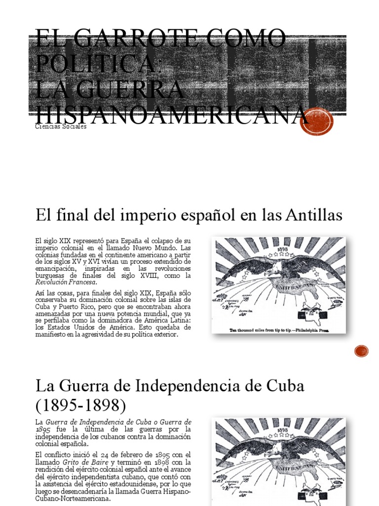 El Garrote Como Polc3adtica La Guerra Hispano Cubano Americana PDF