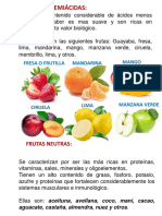 Frutas Semiácidas y Neutras