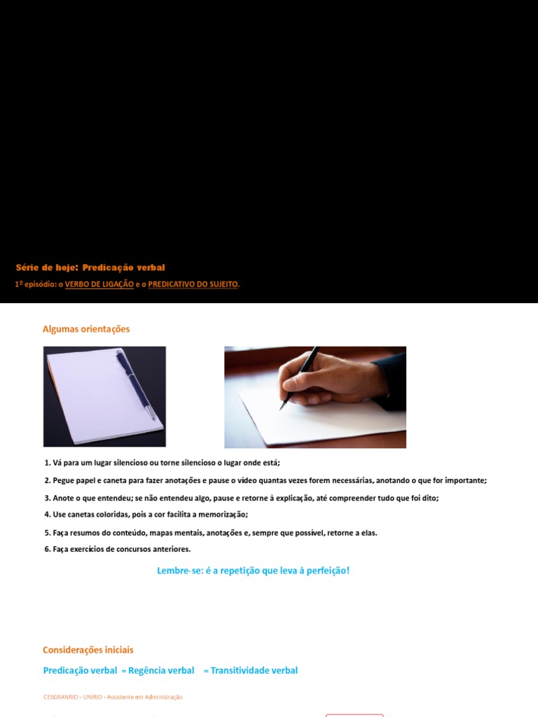 Verbo De Ligação Pdf Assunto Gramática Substantivo