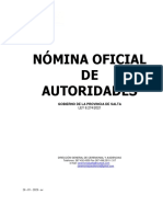 Nomina Provincial de Autoridades Gobierno Salta