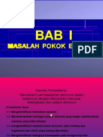 Bab I Masalah Pokok Ekonomi