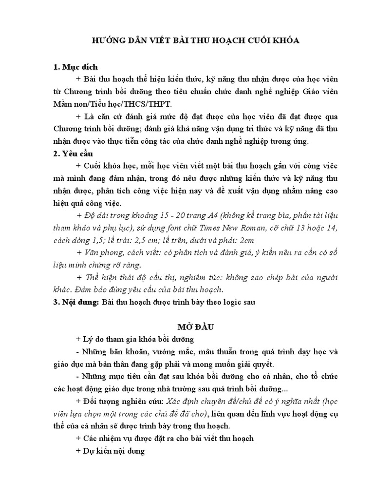 Huong dan viet bai thu hoach pdf