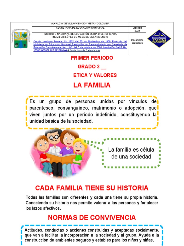 Ética y Valores en la Familia Infantil | PDF | Familia | Instituciones ...
