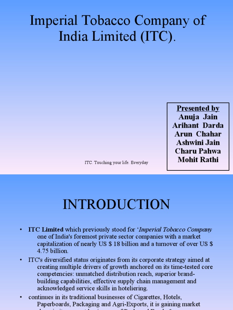 Itc PPT 1 | PDF | Strategic Management | Sustainability
