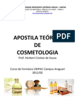 Apostila de Cosmetologia com classificação de produtos e componentes básicos