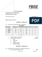 Practical Model Paper of Computer Science HSSC