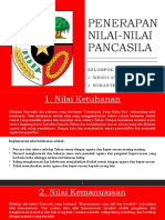 Penerapan Nilai Nilai Pancasila