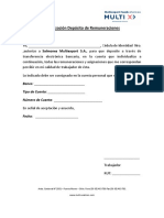 Autorización Depósito de Remuneraciones