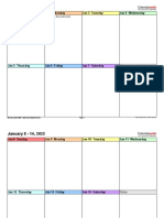 2023 Calendarpedia Weekly Planner