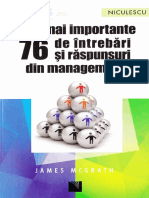 Cele Mai Importante 76 de Intrebari Si Raspunsuri Din Management - James McGrath
