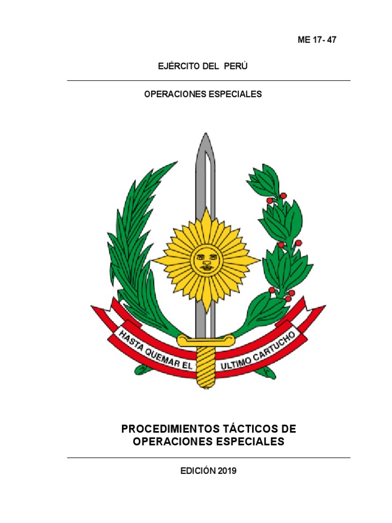 Me 17-47 Procedimientos Tacticos de Operaciones Especiales 2019 | PDF |  Fuerzas especiales | Derecho penal, image size:768x1024