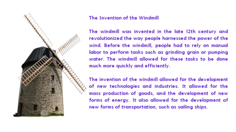 Invention of the Windmill: 12th Century | PDF | Social Science