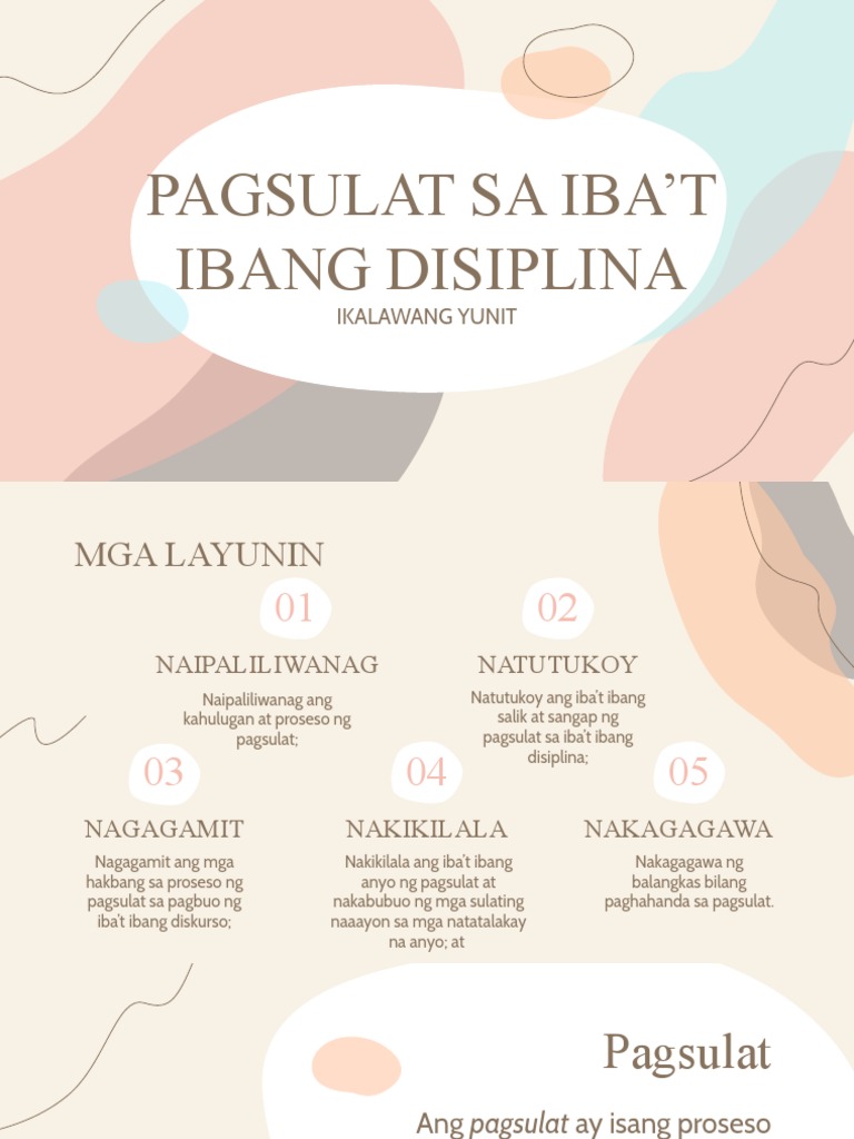 Pagsulat Sa Ibat Ibang Disiplina Report | PDF
