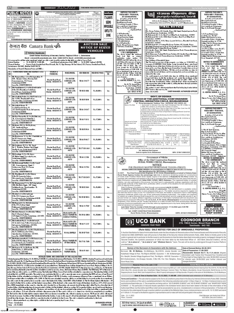 Canara Vehicles16 PDF Auction Pricing