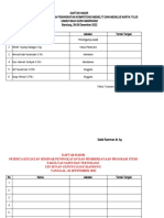 Daftar Hadir, Transport, Uang Harian