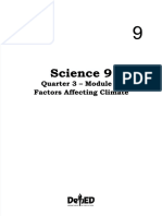 PDF Science 9 Quarter 3 Module 4 Factors Affecting Climate - Compress