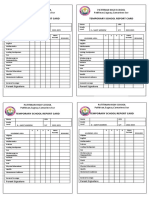 Temporary Report Card