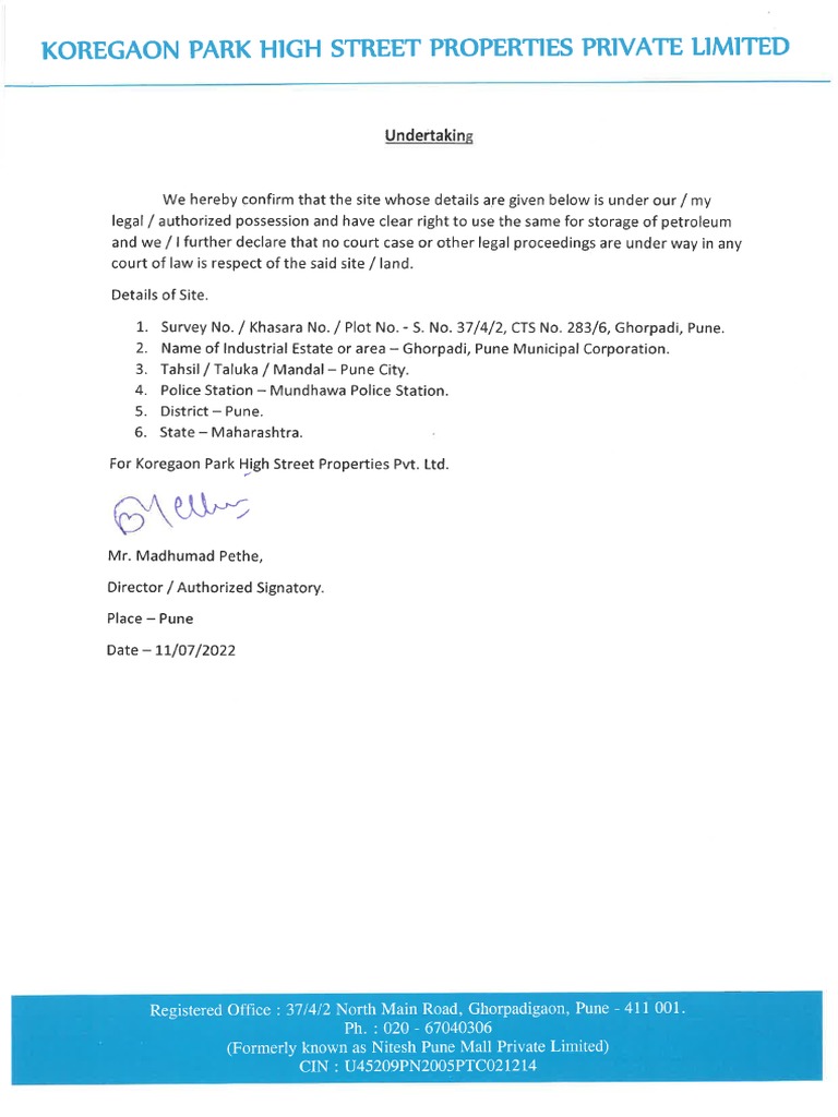 Undertaking | PDF