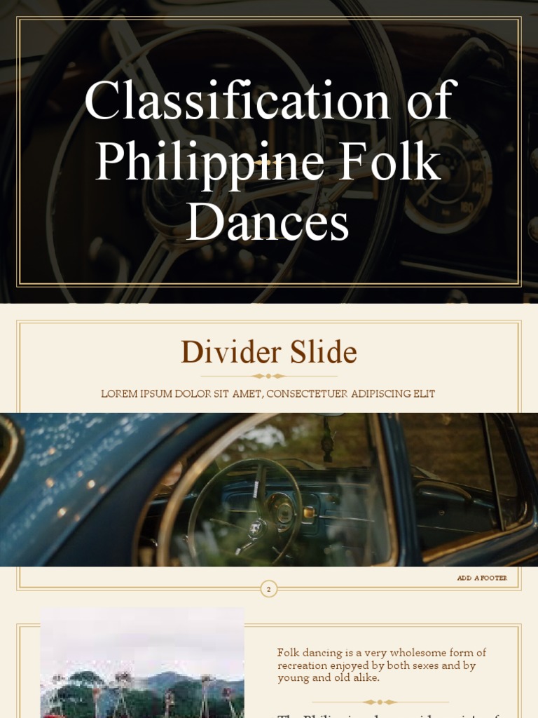 Classification of Philippine Folk Dances PDF