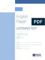 English Paper Test A1 Set1 - FINAL - Listening