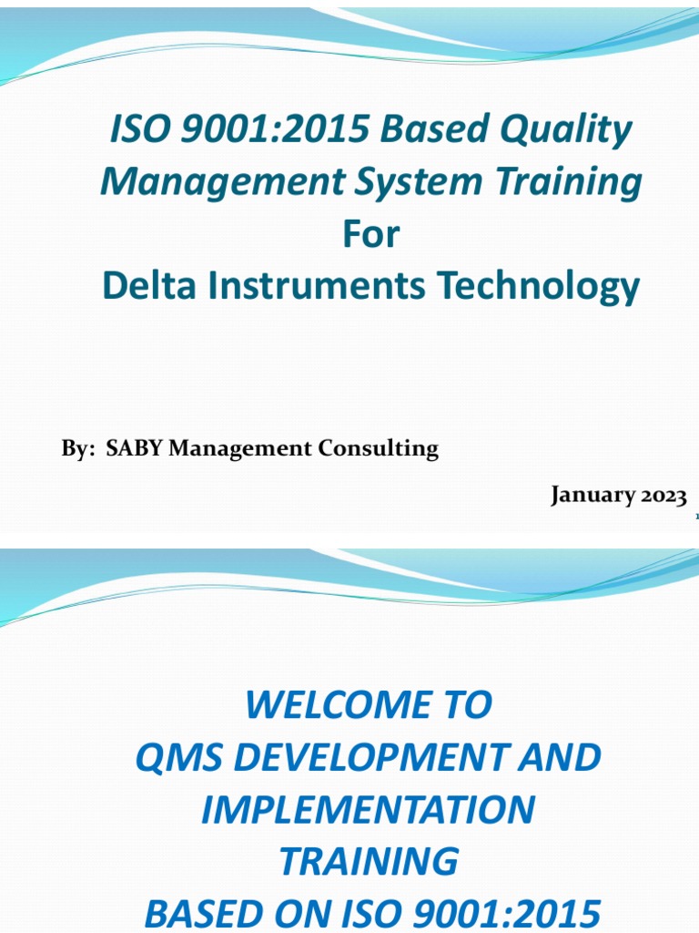 ISO 9001:2015 QMS Training Overview | PDF | Iso 9000 | Quality Management