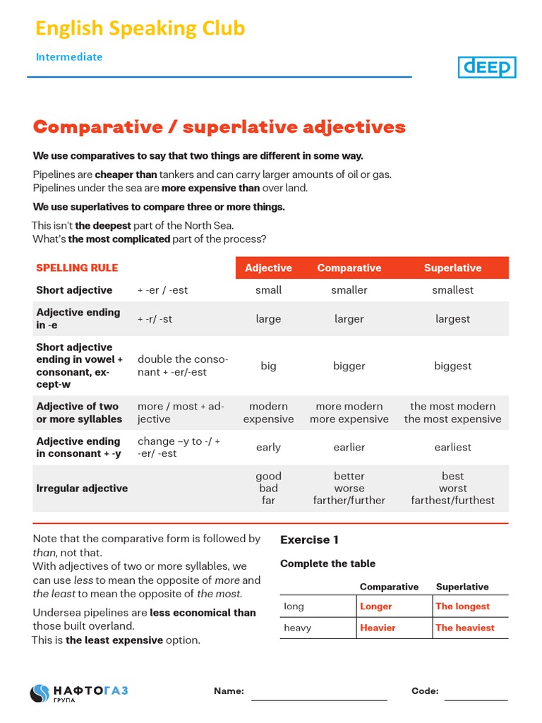 Deep 9 Answers PDF Adjective Verb