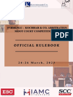 1st RMLNLU Kochhar Co. Arbitration Moot Court Competition 2023 Official Rulebook