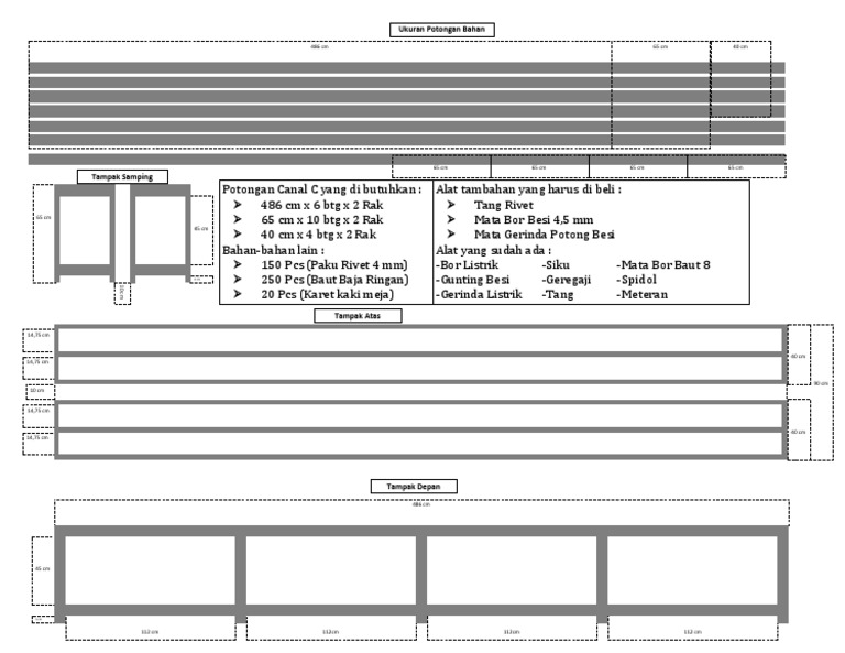 Sketsa Rak | PDF