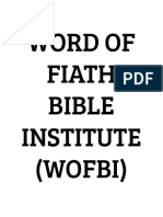 Principles of Faith at WOFBI Bible Institute